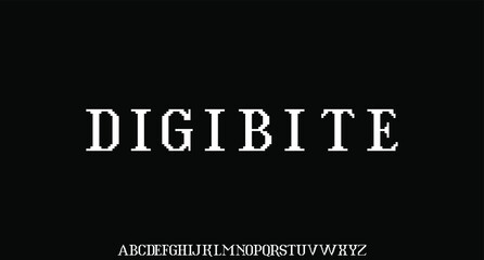 THE SERIF BITE ALPHABET FONT VECTOR SET	
