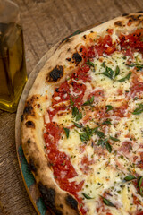 Traditional napoletana pizza Margarita or Margherita