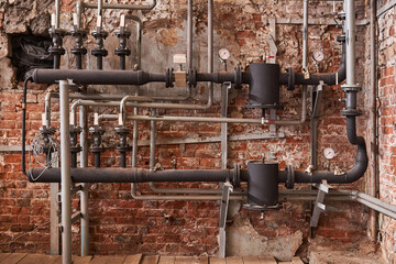 old industrial heating system