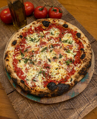 Traditional napoletana pizza Margarita or Margherita