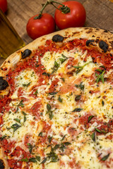 Traditional napoletana pizza Margarita or Margherita
