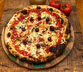 Traditional napoletana pizza Margarita or Margherita