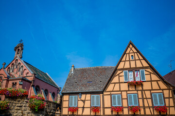 Obraz premium Place du Château de Saint-Léon à Eguisheim