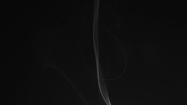 smoke dance in slow motion on black background