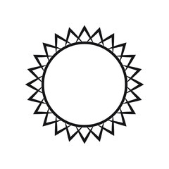 Sun icon vector isolated, sun symbol