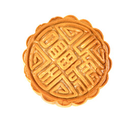 Mid-Autumn Festival moon cake isolated on white background