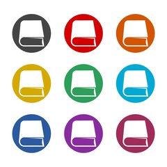 Open book icon, color set