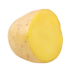 Fresh potato isolated on white background  with clipping path