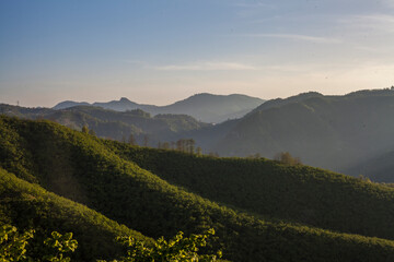 sunset in the mountains