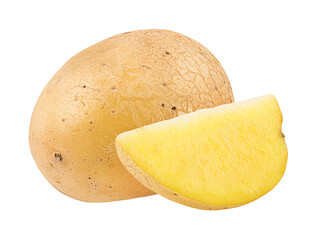 Fresh potato isolated on white background  with clipping path