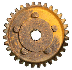 Old gear covered in rust
