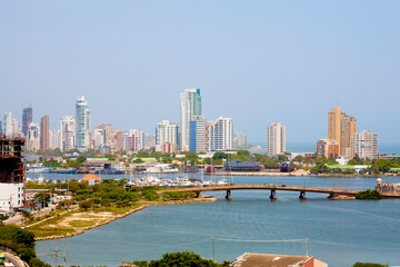 High angle view of a city, Cartagena, Bolivar, Colombia