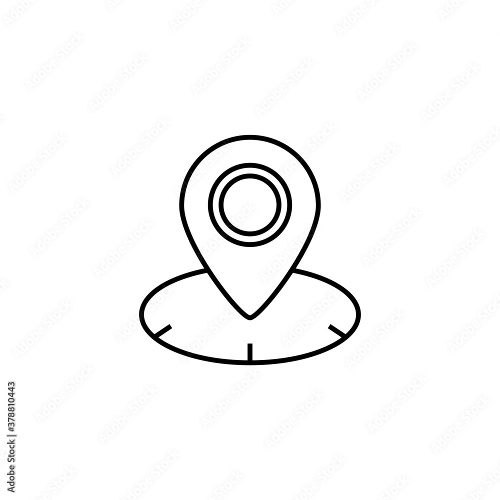 Aufkleber pointer icon. location sign. navigation. vector on isolated white background. eps 10