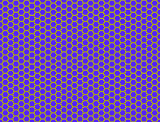 Seamless vector pattern of purple honeycomb mosaic. Geometric design. Purple hexagon tiles background. Print for wrapping, web backgrounds, fabric, decor, surface, packaging, scrapbooking, etc. 