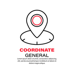 Coordinate location icon. GPS. Navigation. Vector on isolated white background. EPS 10