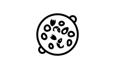 Food iconvector white background