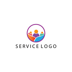 Creative hospital health company logo color illustration design template vector