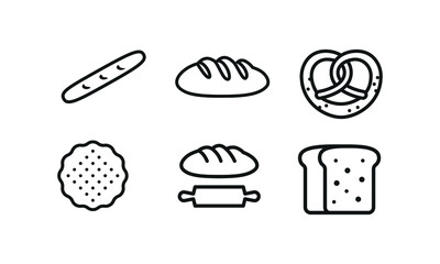 bread icon set 