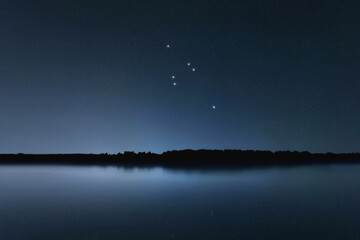Reticulum star constellation, Night sky, Cluster of stars, Deep space, Reticle constellation, The...