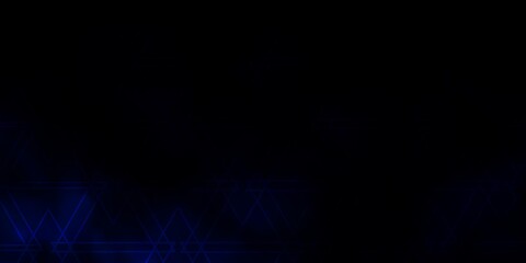 Dark BLUE vector backdrop with lines, triangles. Beautiful illustration with triangles in nature style. Template for wallpapers.