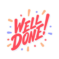 Well done. Vector lettering card.