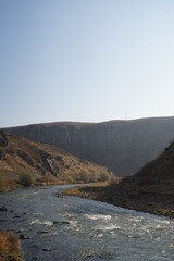 landscape with canyon akyaka kanyonu kars