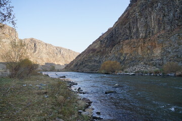 landscape with canyon akyaka kanyonu kars