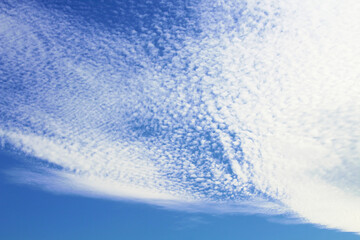 Beautiful cirrus clouds. Background. Texture.