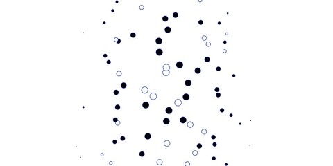 Dark BLUE vector pattern with spheres. Glitter abstract illustration with colorful drops. Pattern for business ads.
