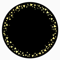 round frame of scattering golden triangles