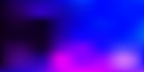 Dark pink, blue vector blur drawing.