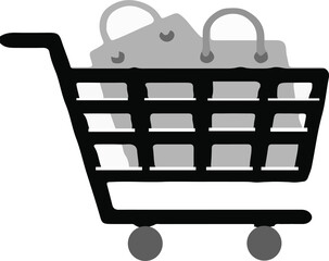 shopping cart icon isolated on white background