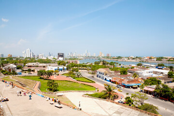 City viewed through a fort, Cartagena, Bolivar, Colombia