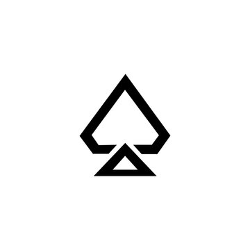 Spades icon in trendy flat style. labels, badges or logos in vintage style isolated on white background