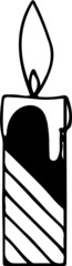 candle icon isolated on background