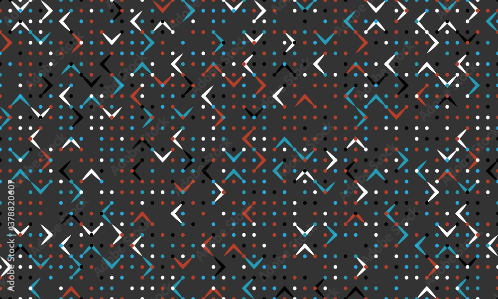 Poster abstract seamless background with dots and arrows