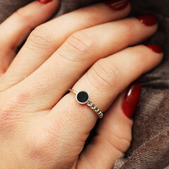 Ring on finger 