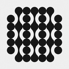 Abstract Cross Pattern Dots Logo generative computational art illustration