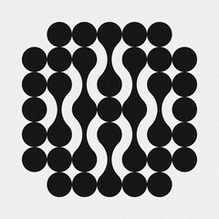 Abstract Cross Pattern Dots Logo generative computational art illustration