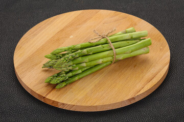 Raw asparagus heap