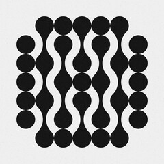 Abstract Cross Pattern Dots Logo generative computational art illustration