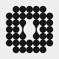 Abstract Cross Pattern Dots Logo generative computational art illustration