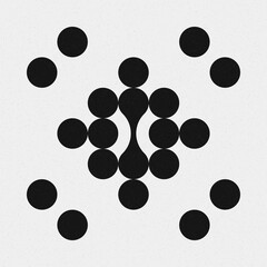 Abstract Cross Pattern Dots Logo generative computational art illustration