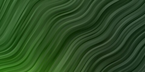 Light Green vector pattern with curves. Abstract illustration with gradient bows. Best design for your posters, banners.