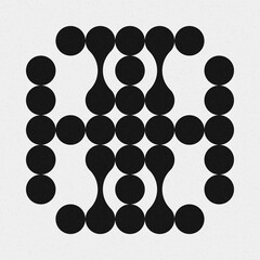 Abstract Cross Pattern Dots Logo generative computational art illustration