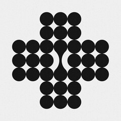 Abstract Cross Pattern Dots Logo generative computational art illustration