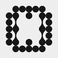 Abstract Cross Pattern Dots Logo generative computational art illustration