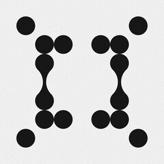 Abstract Cross Pattern Dots Logo generative computational art illustration