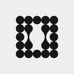 Abstract Cross Pattern Dots Logo generative computational art illustration