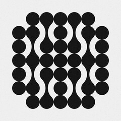 Abstract Cross Pattern Dots Logo generative computational art illustration